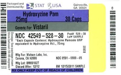 Hydroxyzine Pam 25 mg Label Image (Hydroxyzine Pam 25mg Label  42549)